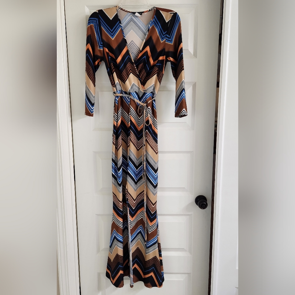 Trendy Aztec/Striped Spandex Maxi Dress. Was always a Favorite- Too Small now